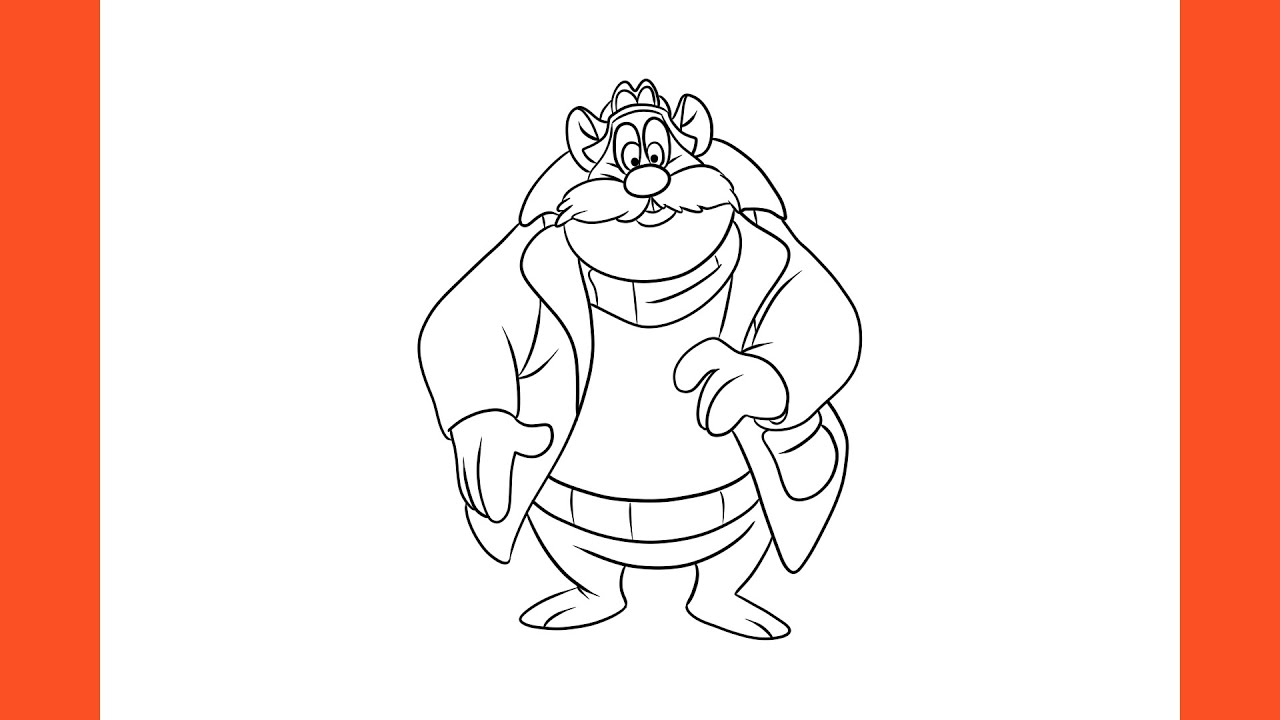 How To Draw Monterey Jack (Chip 'n Dale: Rescue Rangers)