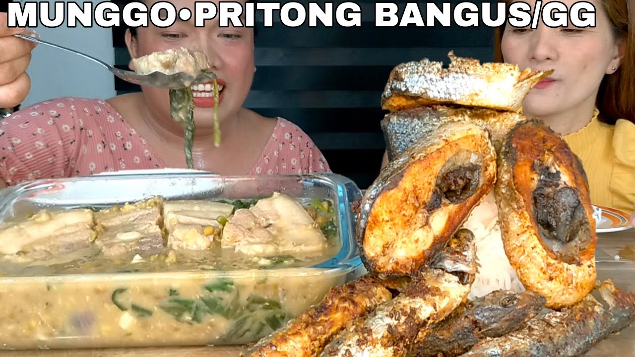 PORK MONGGO AT PRITONG BANGUS AT GALUNGGUNG | MUKBANG PHILIPPINES