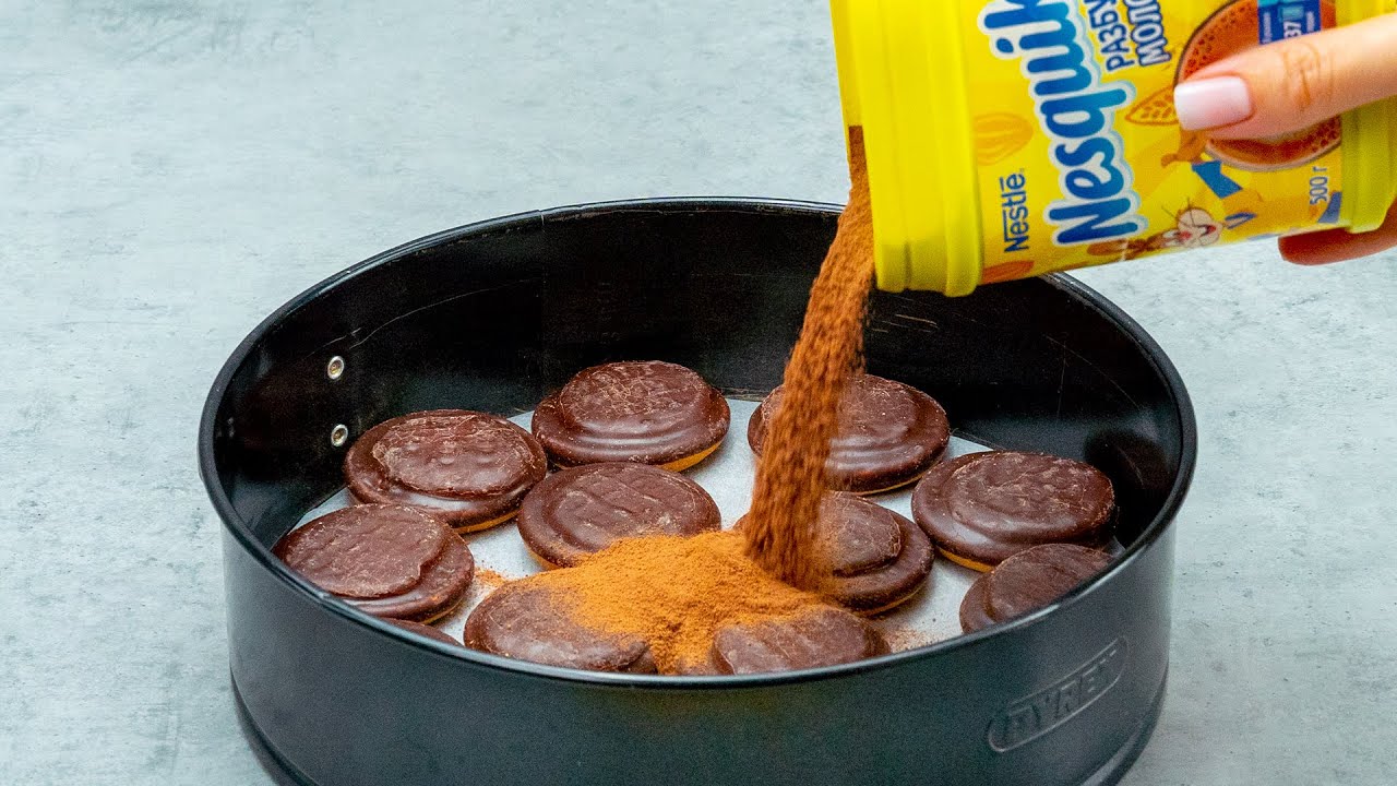 Знаменитый десерт без выпечки с Nesquick, который сводит с ума весь мир!