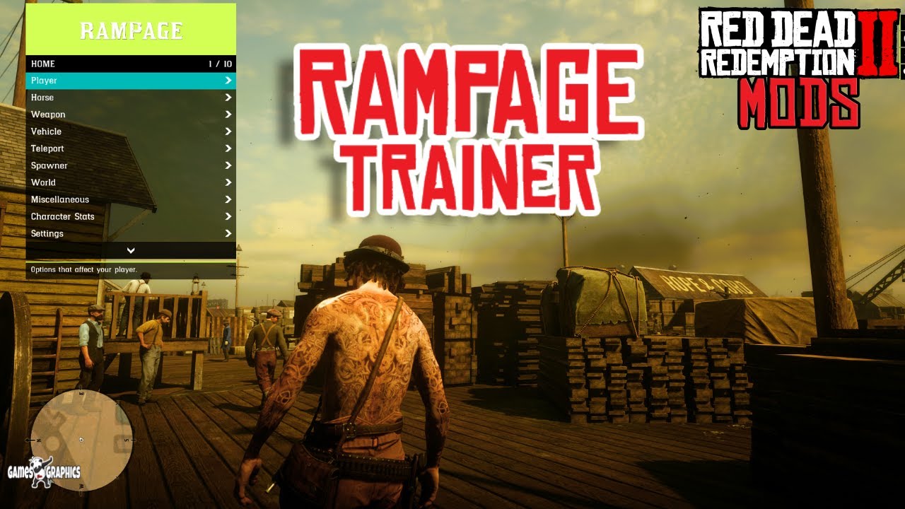 How to install New Rampage Trainer (RDR2 MODS) 2024