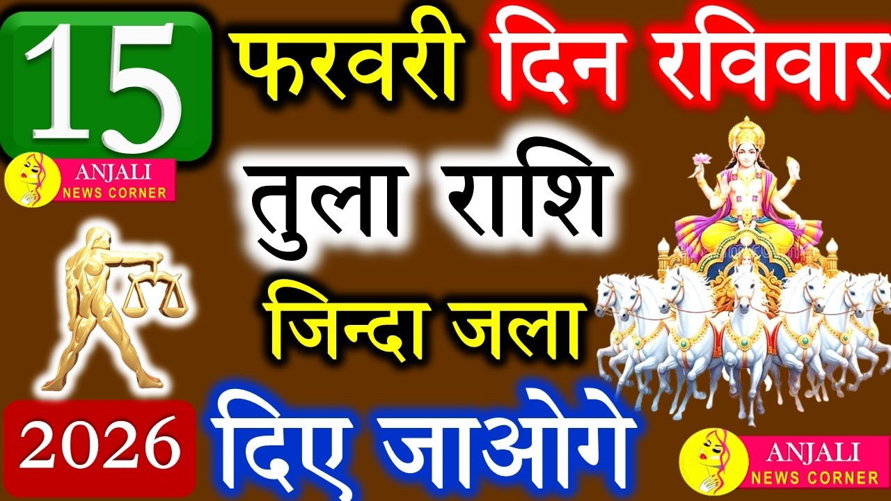 तुला राशि 15 फरवरी 2026 | आज का राशिफल | प्यार, पैसा और करियर में क्या होगा खास?