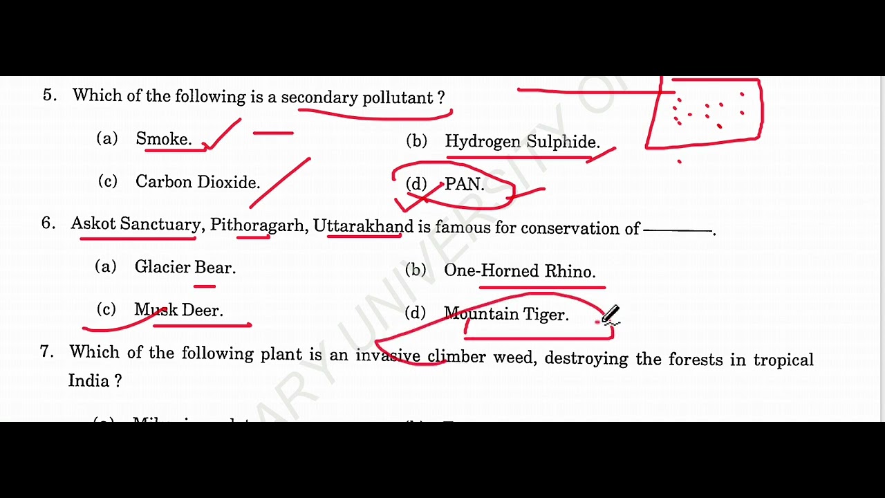 Part 90 One Stop PYQ Hub: NET, HPSC, HCS, ASRB, P.hD Entrance State PCS – Environmental Questions