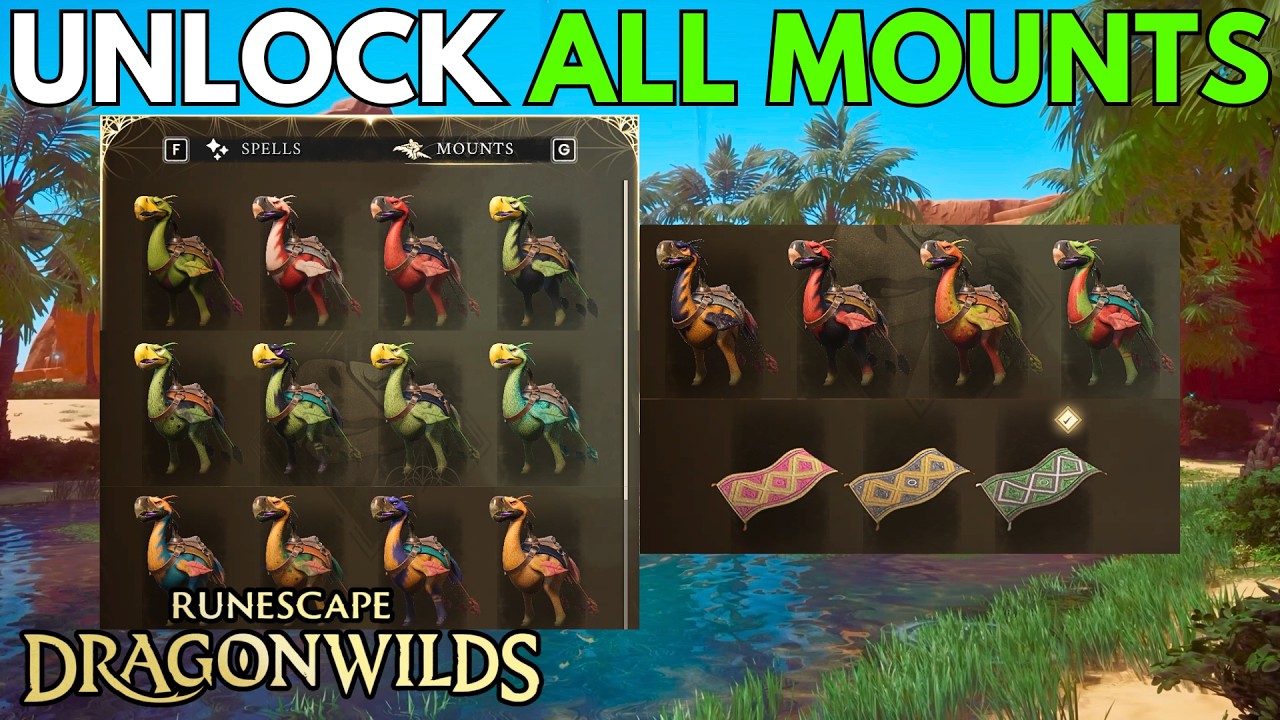 RuneScape Dragon Wilds: как разблокировать всех ездовых животных!