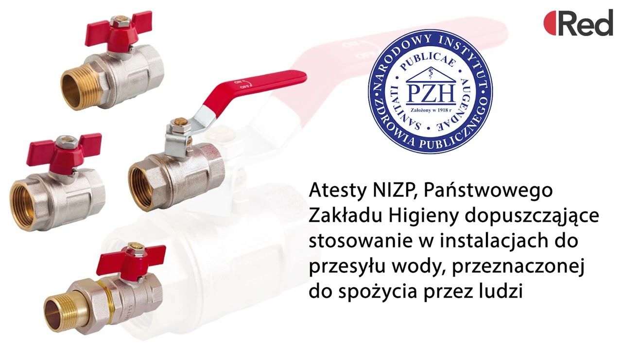 RED atestowane zawory