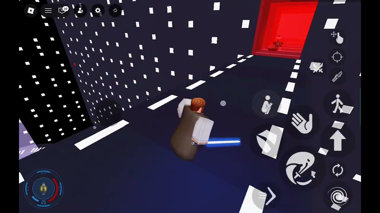 Playing saber showdown 