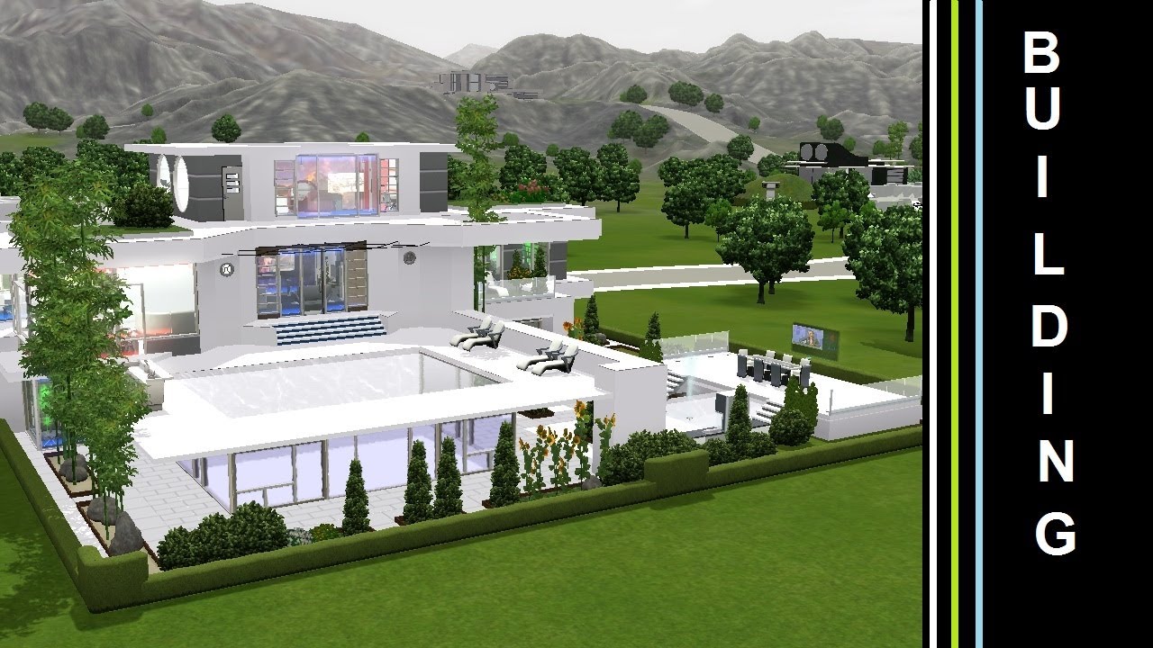 The Sims 3 - Into The Future - Building a Futuristic House - Green Terasse