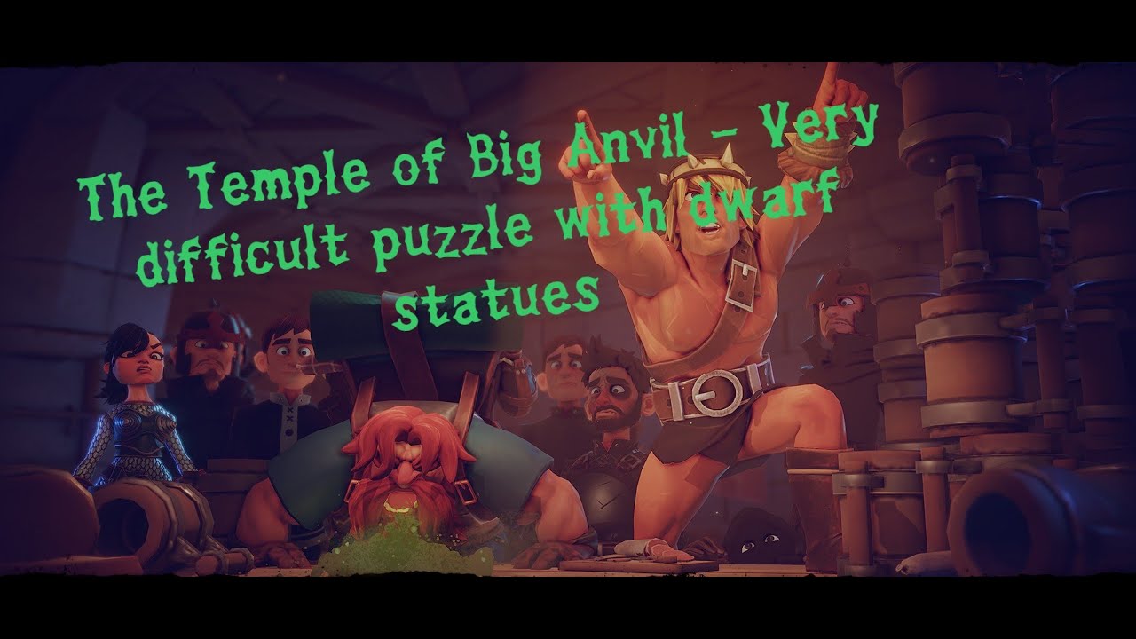 The Temple of Big Anvil - Very difficult puzzle with dwarf statues