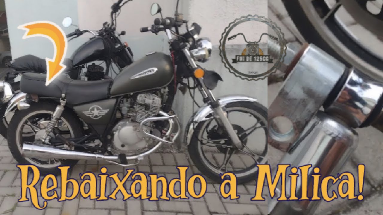 Intruder 125 - Rebaixando suspensão traseira