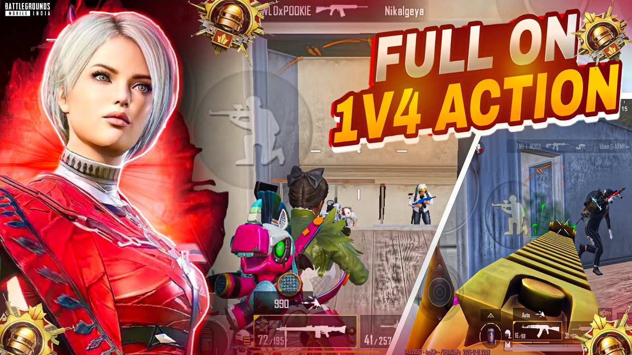 HACKER LIKE CLUTCHES 🔥 Fastest 1v4 in Dominator Lobby Intense Solo vs Squad Clutches | BGMI