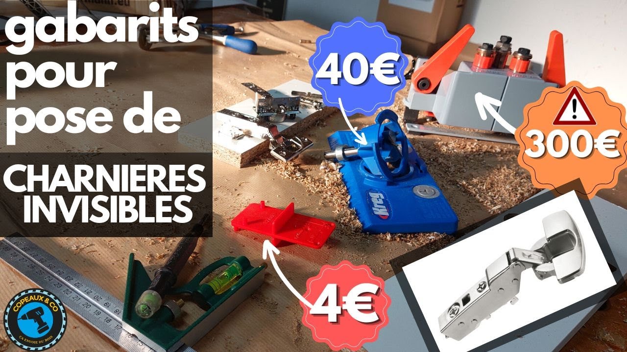 COMMENT POSER DES CHARNIÈRES INVISIBLES, avec ET sans gabarit ➡️démo de 3 modèles de 4 à 300€!