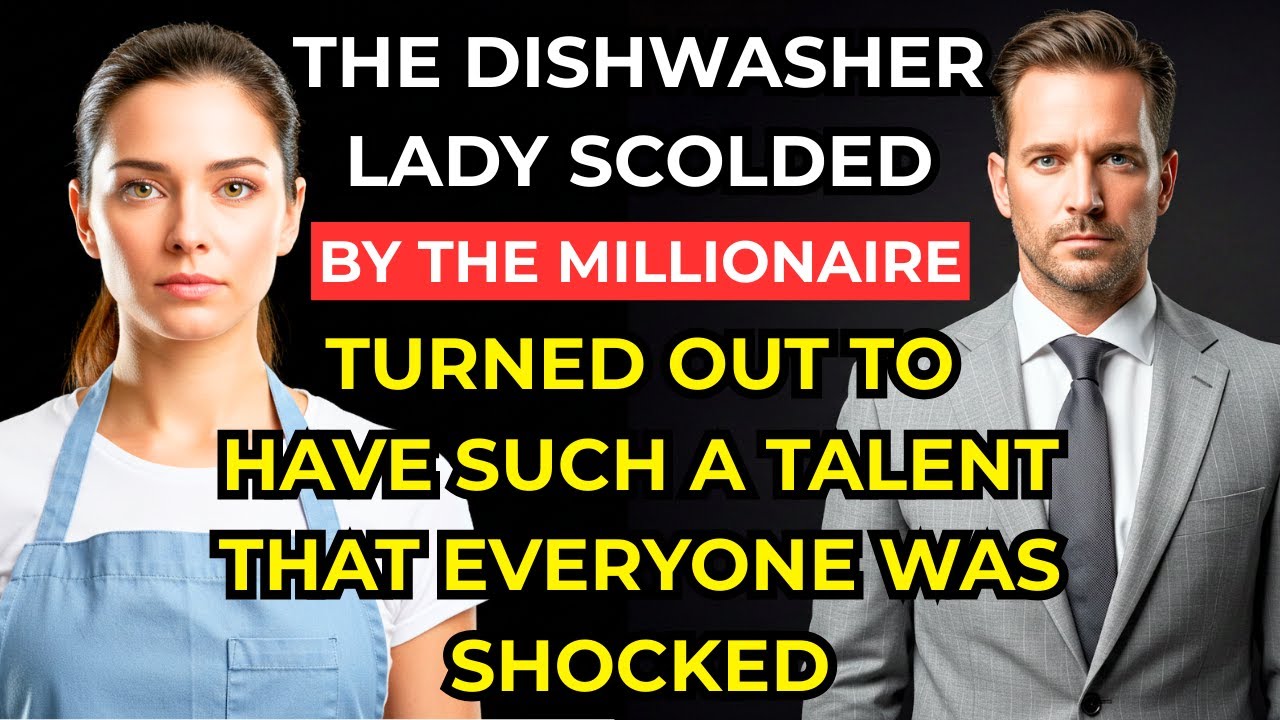THE MILLIONAIRE scolded the POOR DISHWASHER WOMAN but her true TALENT SHOCKED EVERYONE