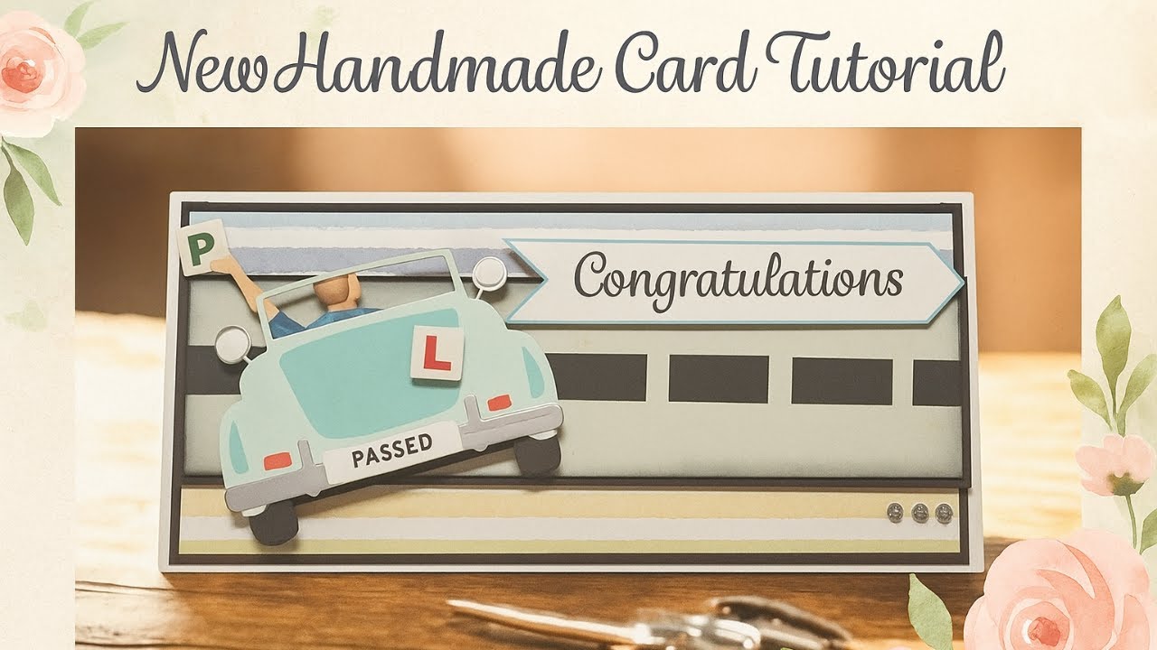 Seasonal car card | congratulations passed test