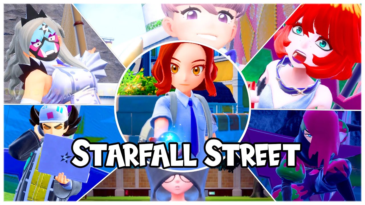 POKEMON SCARLET/VIOLET | Starfall Street Full Quest Line | All Boss Fights/Bases [Switch]