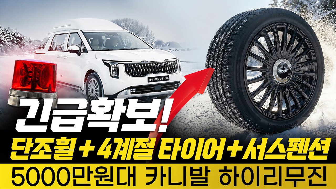 [216화] 긴급 확보!! 단조 휠+4계절타이어+서스펜션까지 이 모든 카니발 하이리무진 구성 5000만원대!