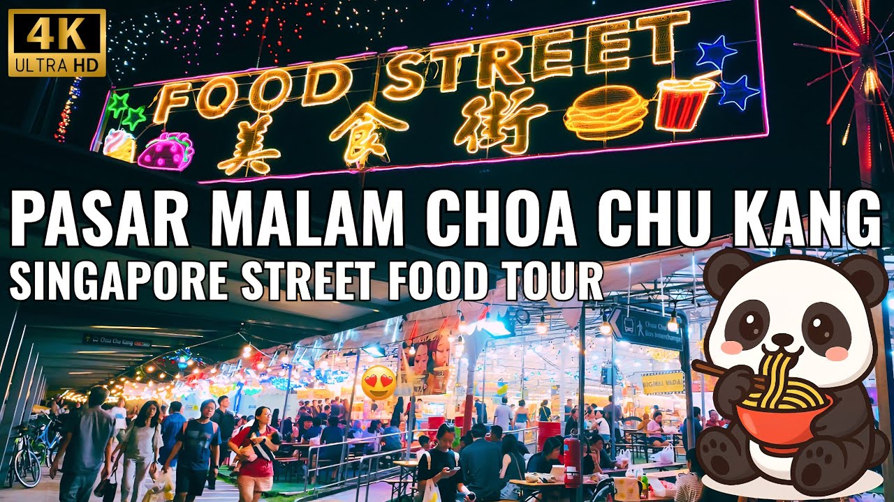 Pasar Malam Choa Chu Kang Central FULL Walkthrough | Singapore Night Market Food Tour (4K)