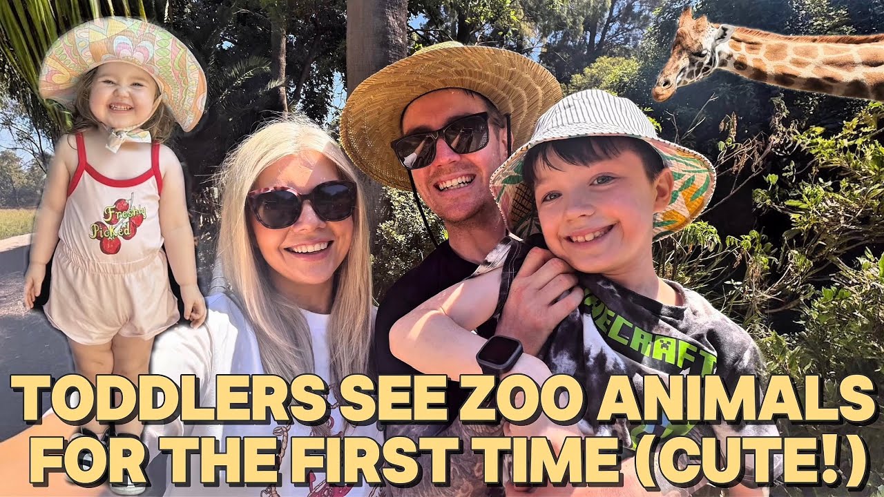 Toddlers see zoo animals for the first time! 🦒🐅 | Melbourne Zoo
