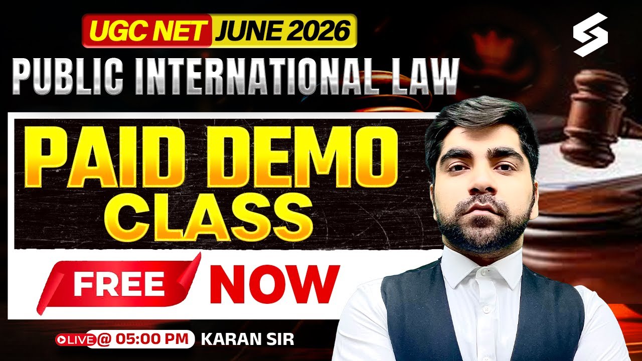 UGC NET June 2026 | UGC NET Public International Law | UGC NET Law Demo Class Free By Karan Sir