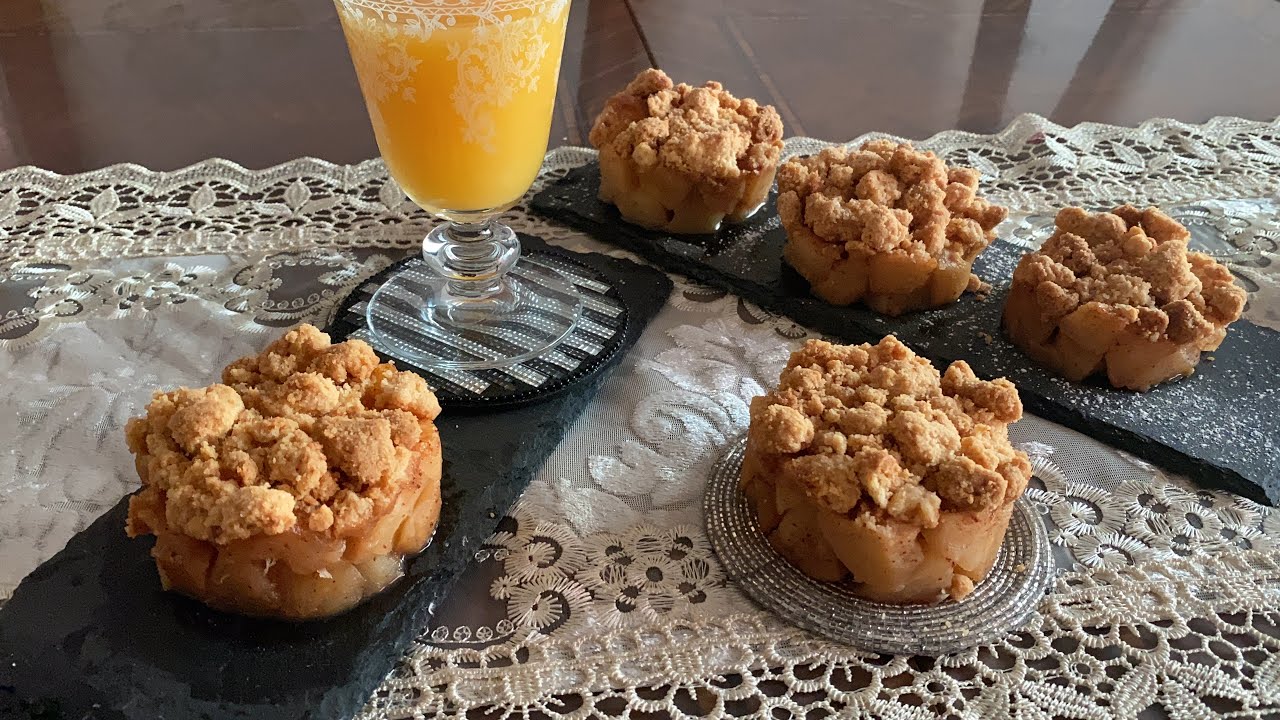 وصفة الكرنبل بالتفاح الشهيرة بطريقة جد بسيطة وناجحة 💯 💯 # crumble aux pommes 🍏