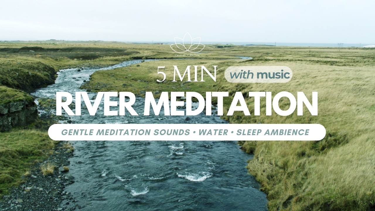 5 Minute Flowing River Meditation | Calming Nature and Sounds for Mindfulness & Relaxation