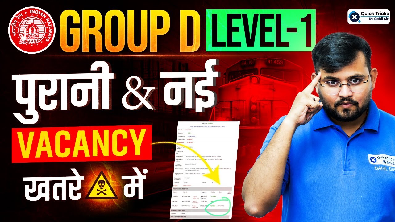 🚆 RRB Group D 2025 Vacancy Update | RRB Level-1 Latest News | Maths by Sahil sir