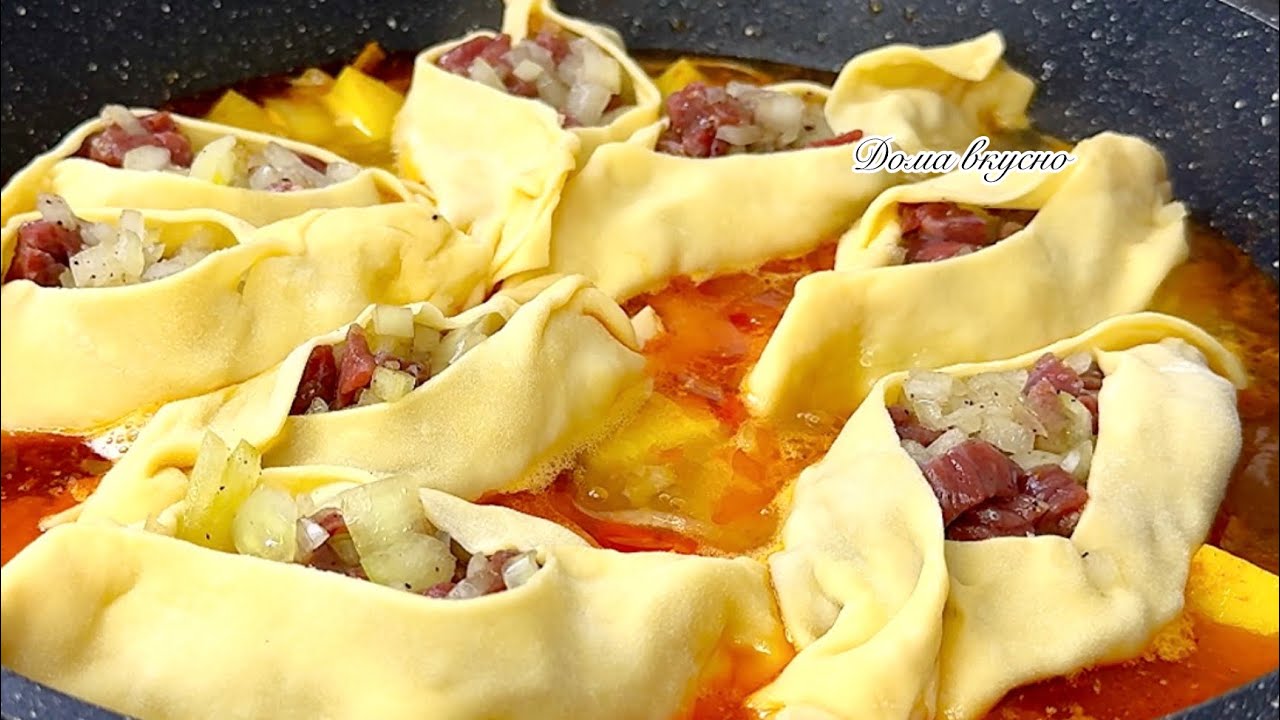 Попробовав раз это блюдо. Вы будете Готовить его ВСЕГДА🤤 Как приготовить Манты на сковороде. Вкусно