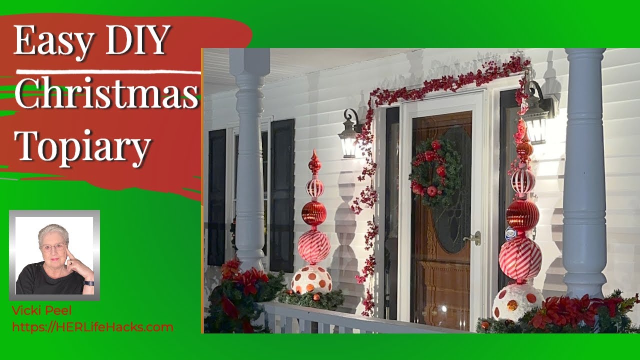 Easy DIY Christmas Topiary 🧑🏼‍🎄 A Festive Home Decor Idea