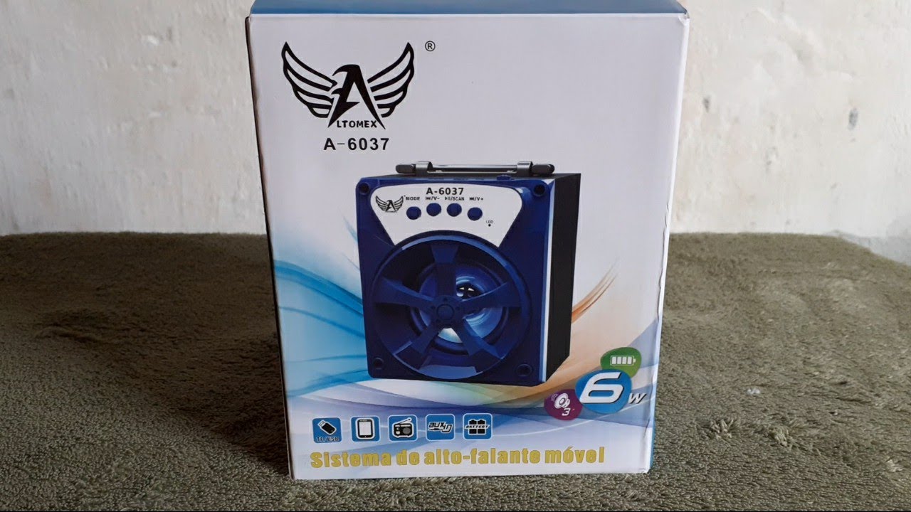 caixa de som altomex A-6037 com Bluetooth USB E FM