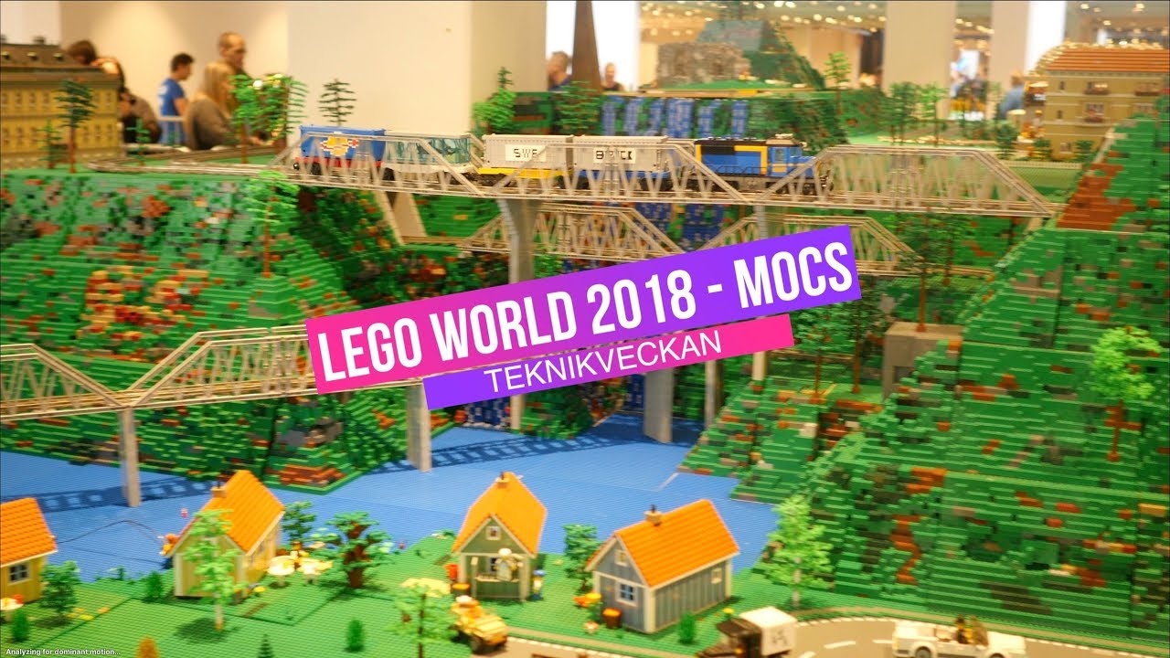 Lego World 2018 - Huge Lego City with 200 m train track & other MOCS