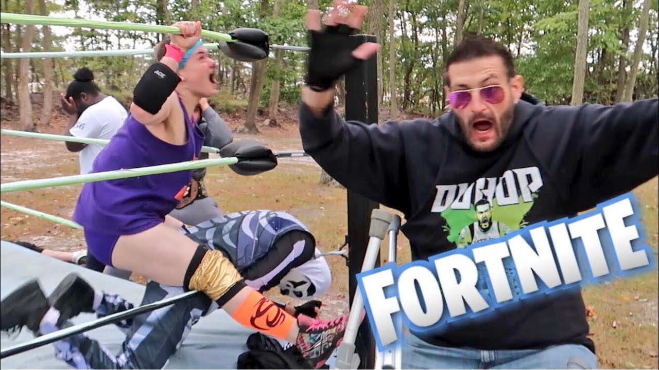 Backyard Wrestling Gone Wrong vs Halloween Fortnite Game Master!