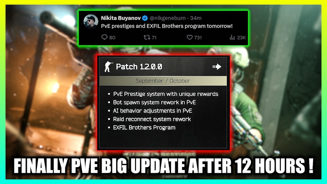 Biggest PVE Update with AI Rework & Prestige & Exfil Brothers & Raid Reconnect 12 Hours Later!