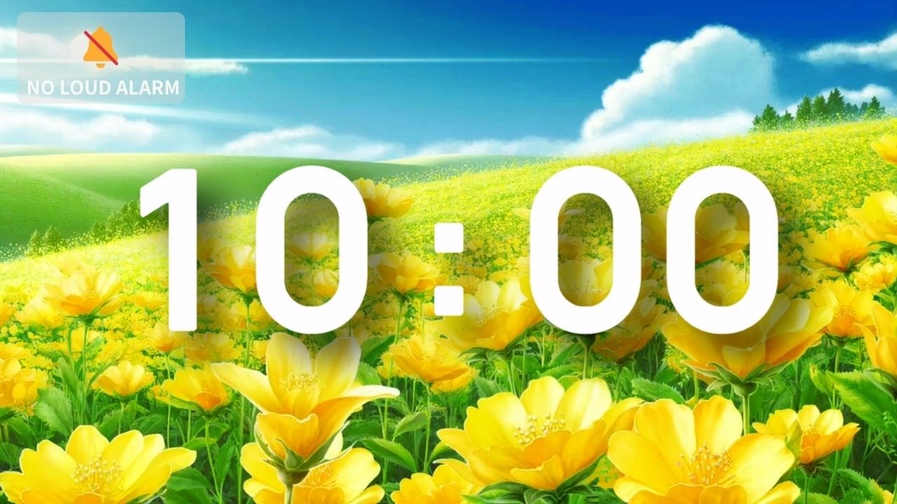 10 Minute Spring Classroom Timer | Calm Music Countdown