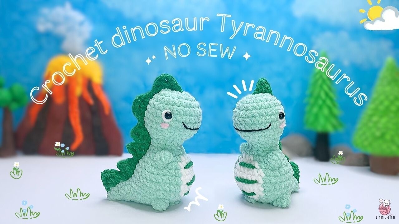 How to crochet dinosaur Tyrannosaurus- easy crochet