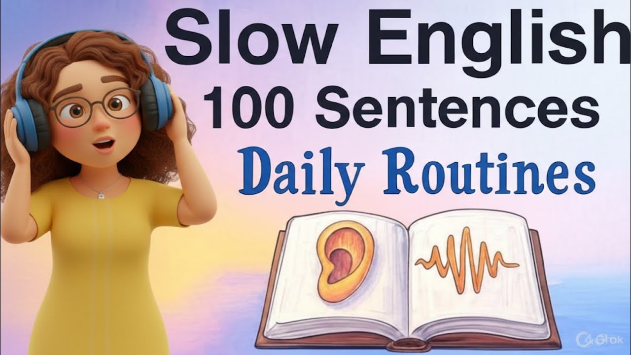 Easy English conversation 100 Daily Routine English Sentences | Slow Listening & Speaking Practice 