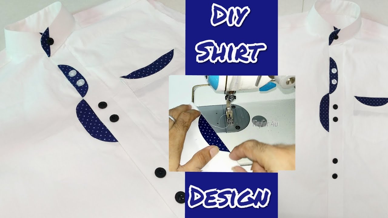 How to sew shirt pattern | Latest shirt design | Shirt front placket & pocket design
