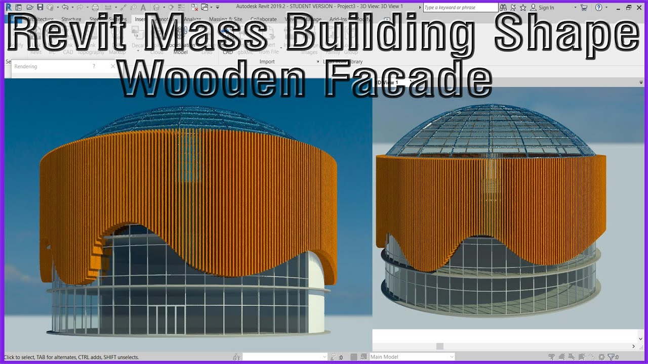 Revit Circular Building/Wooden Facade Design Tutorials