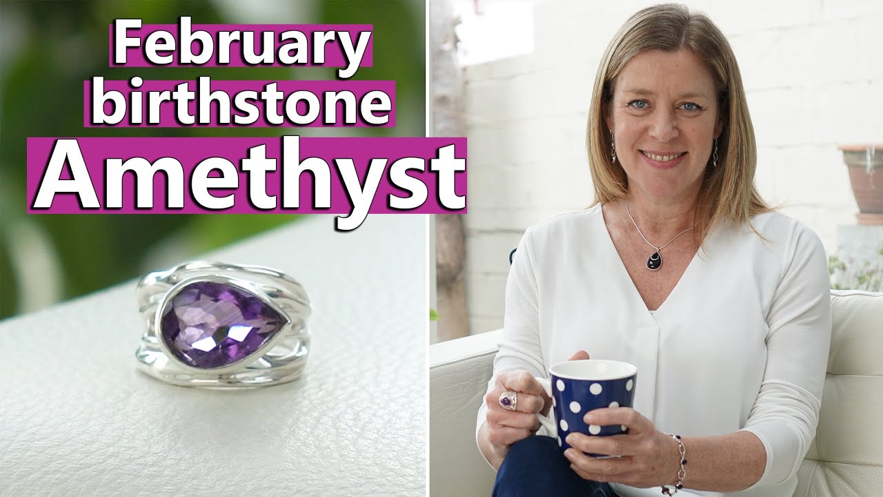 February birthstone amethyst - Amethyst stone silver jewellery