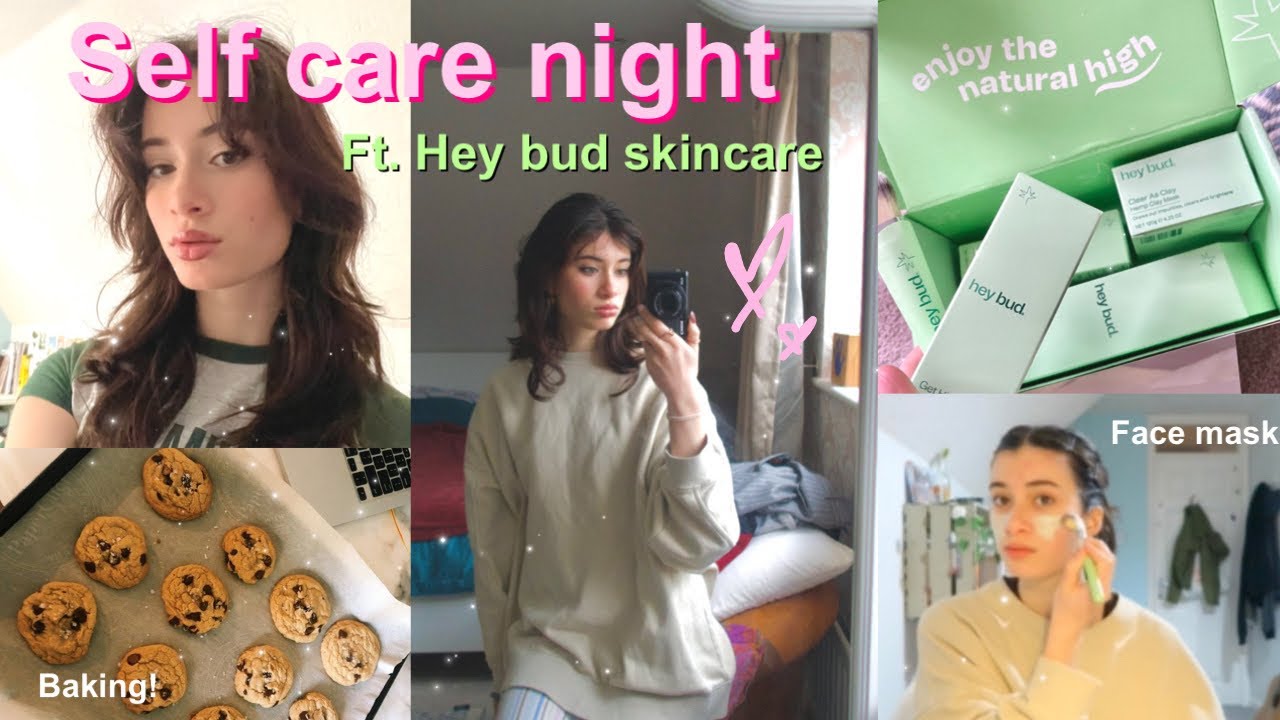 having a self care night .ೃ࿐ || ft. Hey Bud skincare unboxing and review