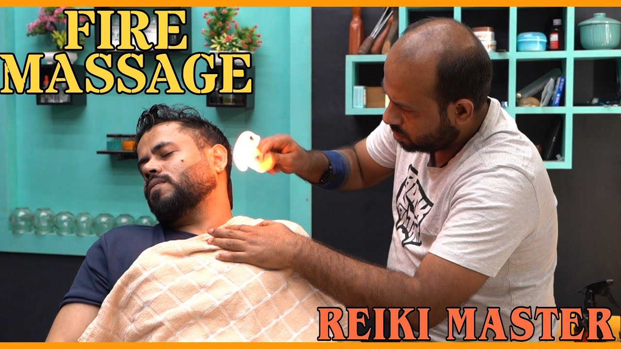 Fire Massage Therapy | Head Massage by Reiki Master💈#asmr