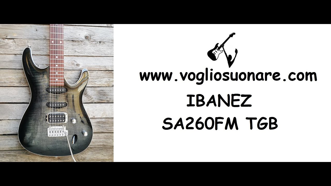 IBANEZ SA260FM TGB Transparent Gray Burst with locking tuners