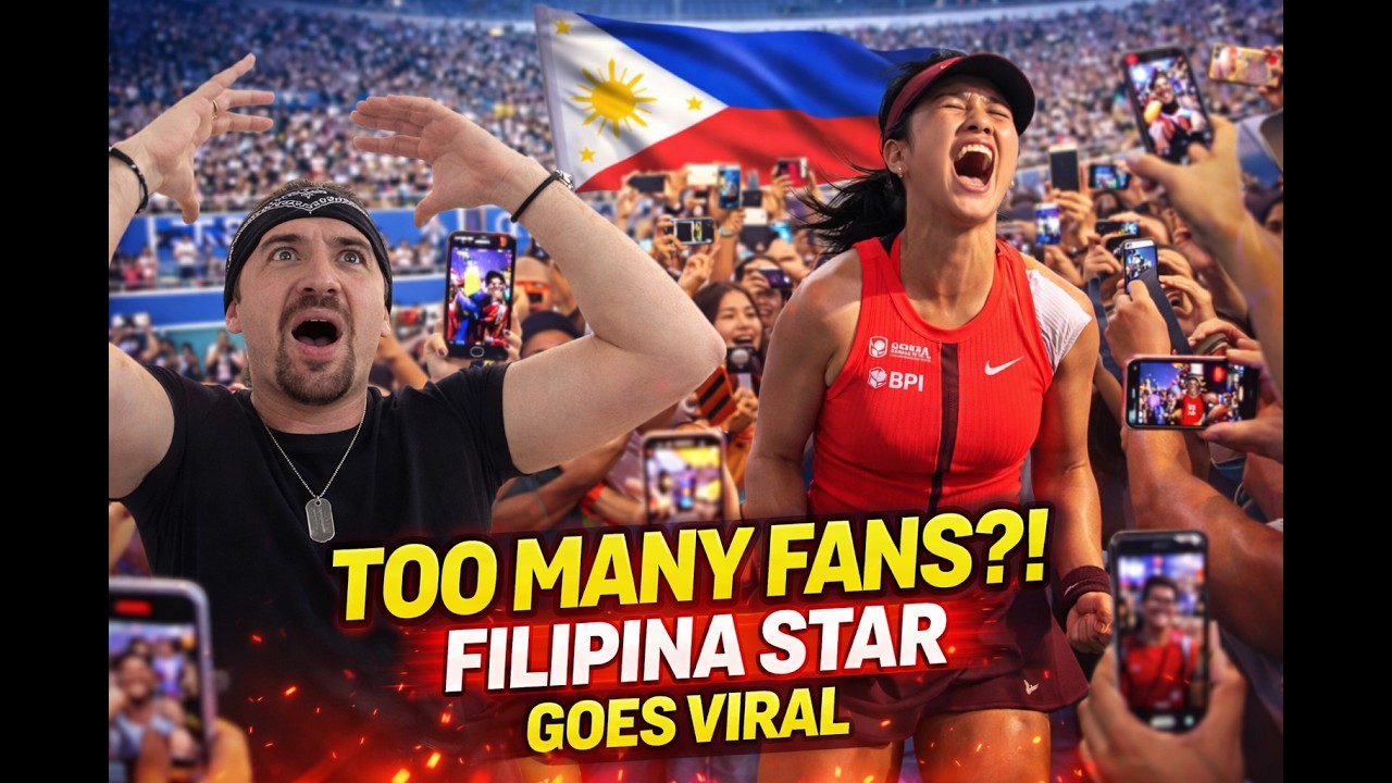 Filipina Tennis Star Causes PANIC at Practice 😱 Crowd Goes Crazy 🇵🇭