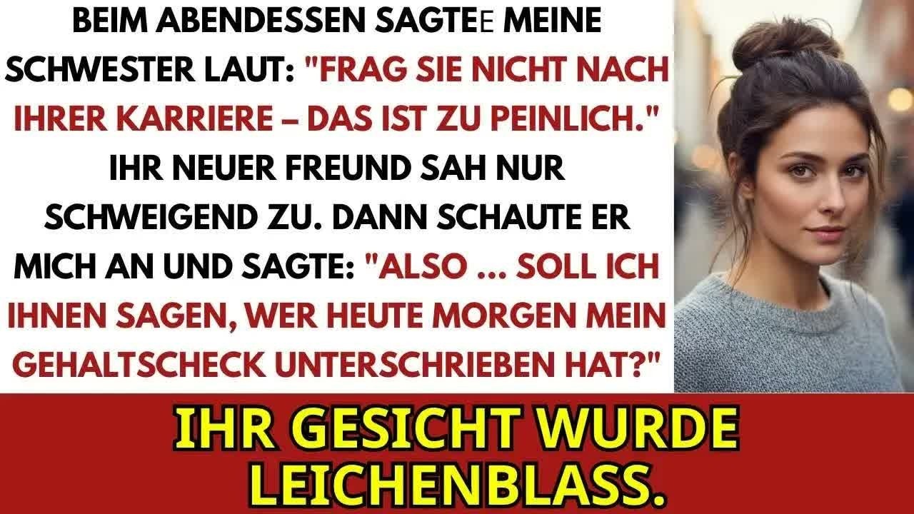 Meine Schwester Verspottete Mich Beim Abendessen, Bis Ihr Mann Die Wahrheit Enthüllte