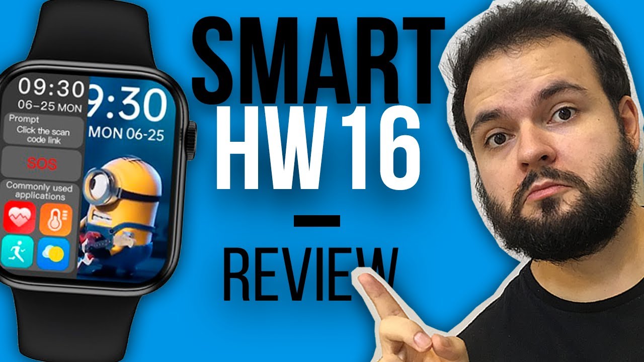Smartwatch HW16 Unboxing Review - SISTEMA MUITO TOP! Mas vale a pena? É bom? - HW16 PTBR