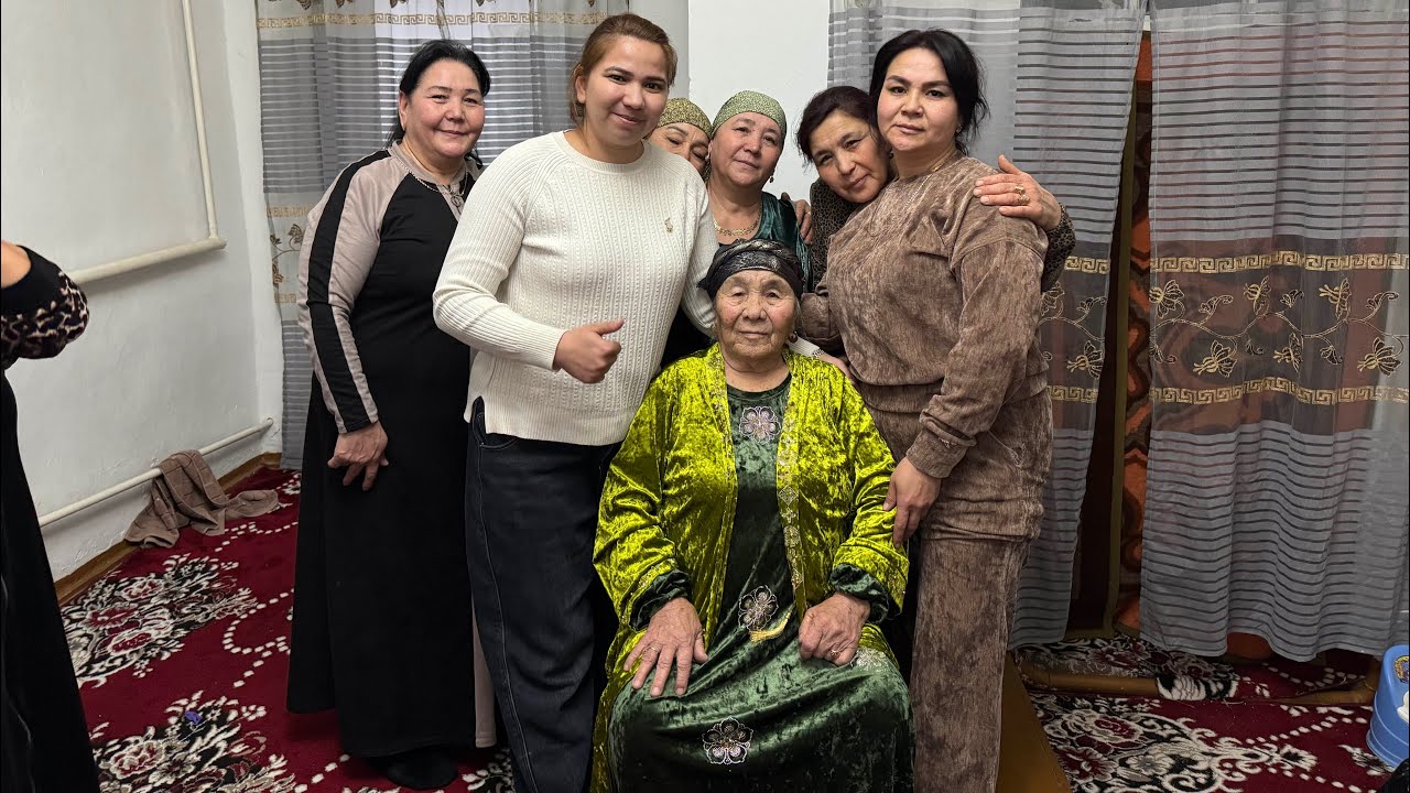 Jumagul ONAJONNI 90yoshli yubileyiga musofirdan qizi surpriz qilib keldi🥹🥹