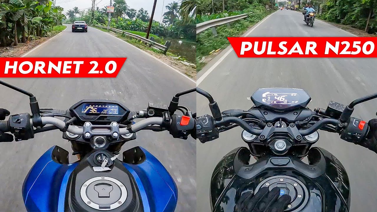 2024 Honda Hornet vs Bajaj Pulsar N250 2.0 Ride Comparison Review - Which one Should You Buy?