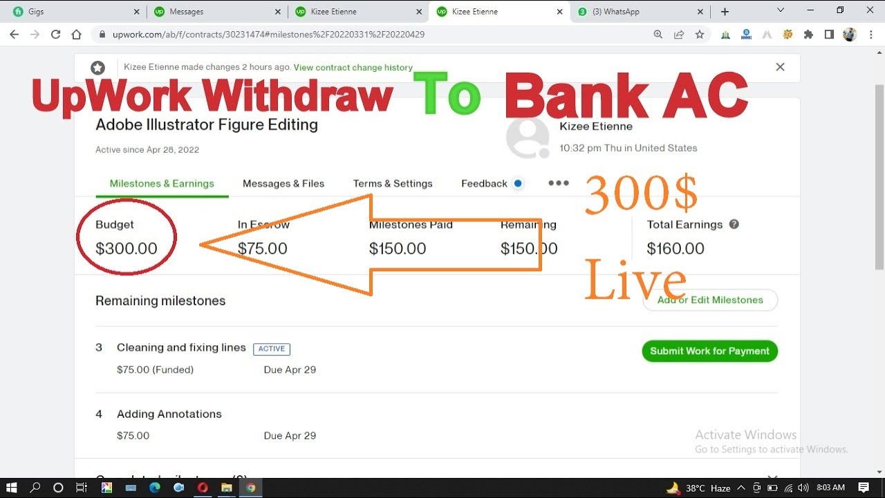 UpWork $300 withdraw money India || Easy way to Get Projects on UpWork || Editing Projects UpWork