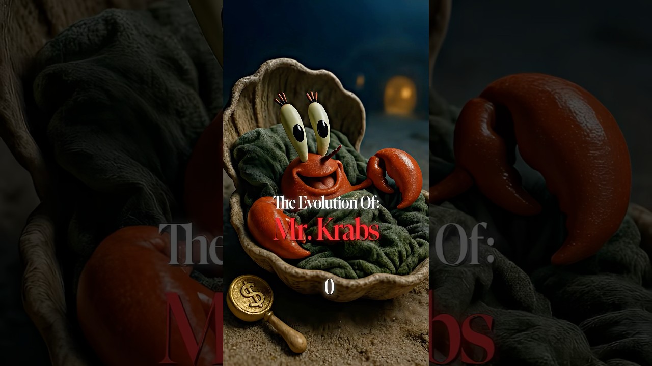The Evolution Of Mr.Krabs 🦀 #mrkrabs #spongebobsquarepants #spongebob #ai #viral #shorts #history