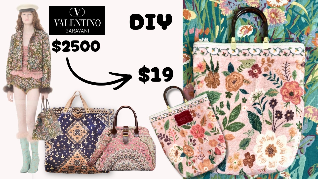 I Made a Designer-Inspired Bag From an Area Rug… No Sewing