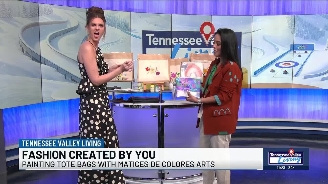 Local artist Rossina Boyer shows off hand-painted bags and more