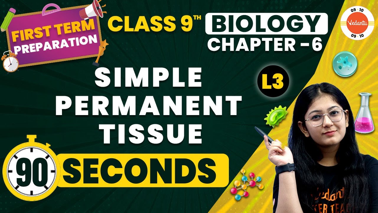 Simple Permanent Tissue One Shot in 90 Seconds | Tissues Class 9 | NCERT Class 9 Biology #CBSE2024