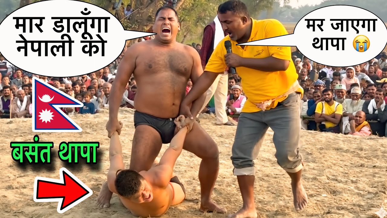 मैं काला चीता । आज नेपाली को सबक सिखाऊँगा । basant Thapa ki dardnaak new kushti. thapa ki Kushti.